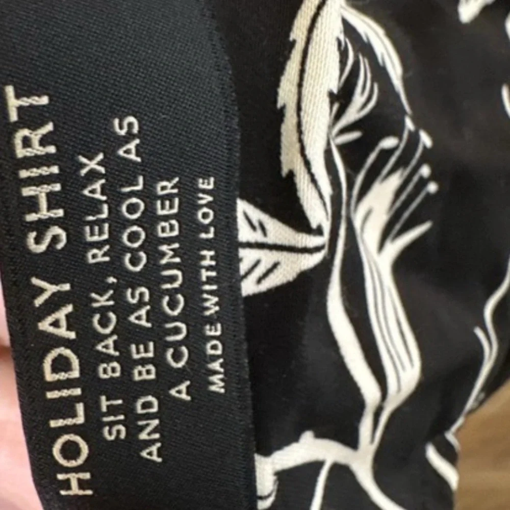 NWOT Scotch & Soda Floral Button Down Shirt Black Collared - Picture 9 of 11